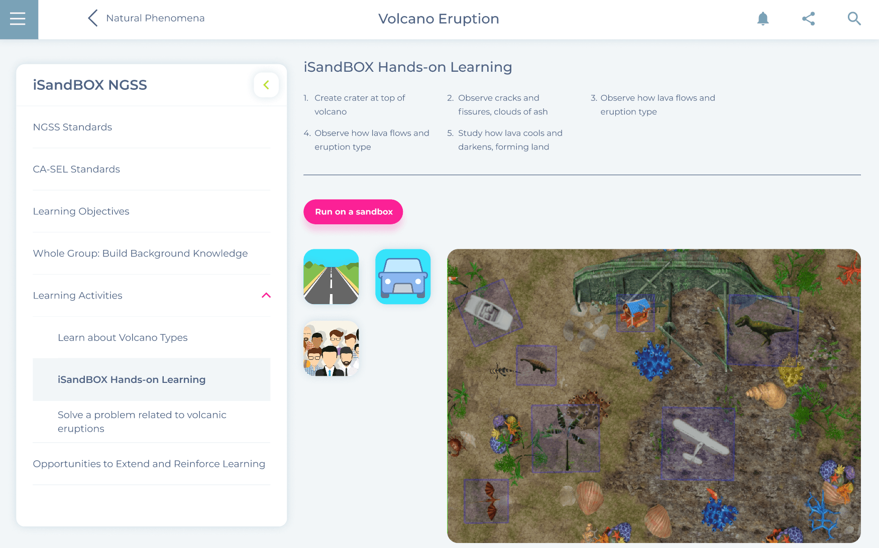 A complete K-6 course for iSandBOX